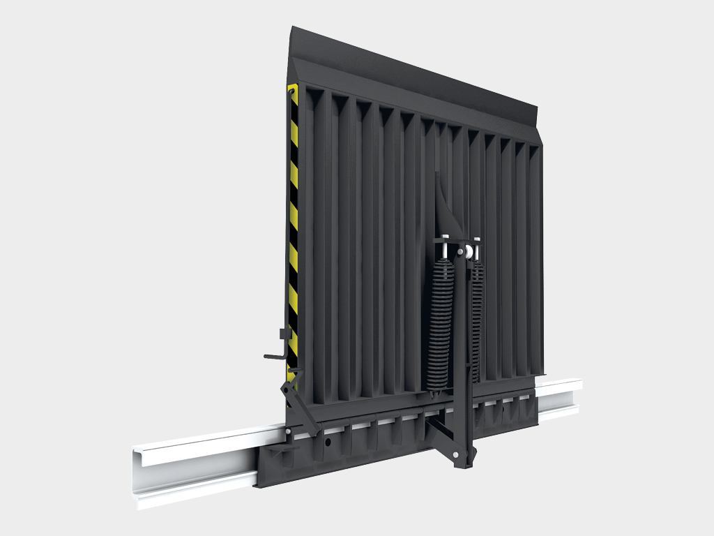 Sliding vertical storing dock leveler